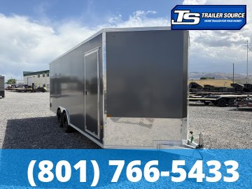 8.5x20 Alcom Aluminum EZ Hauler XLT Auto Trailer - 7'0" Interior - 7K GVWR - .080 PolyCor, Ultimate Escape Door