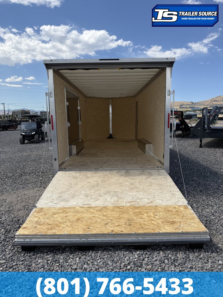 8.5x20 Alcom Aluminum EZ Hauler XLT Auto Trailer - 7'0" Interior - 7K GVWR - .080 PolyCor, Ultimate Escape Door