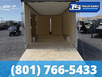 8.5x20 Alcom Aluminum EZ Hauler XLT Auto Trailer - 7'0" Interior - 7K GVWR - .080 PolyCor, Ultimate Escape Door