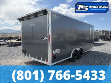 8.5x20 Alcom Aluminum EZ Hauler XLT Auto Trailer - 7'0" Interior - 7K GVWR - .080 PolyCor, Ultimate Escape Door