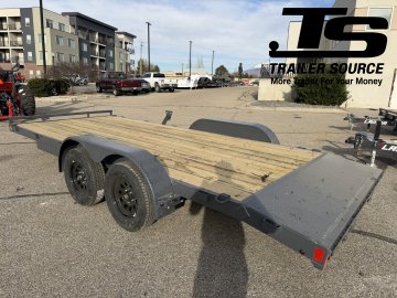 7x18 Lamar CE Flatbed Car Hauler Trailer - 7K GVWR D-Rings