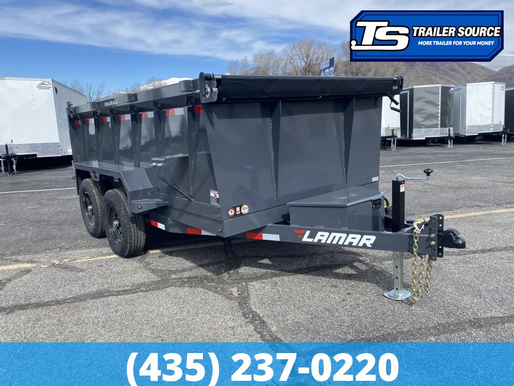 6.5x12 Lamar DM Dump Trailer - 36" Sides - 10K GVWR -