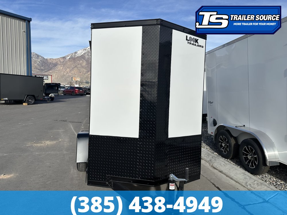 5x8 Look ST DLX Enclosed Cargo Trailer - 6'0" Interior - 3.5K GVWR - .080 PolyCor, Black Out Package, Side Door