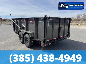 7x14 Diamond C LPT 207 Dump Trailer - 44" Sides - 15.5K GVWR - 14 Ply Tires, Long Arm Tarp