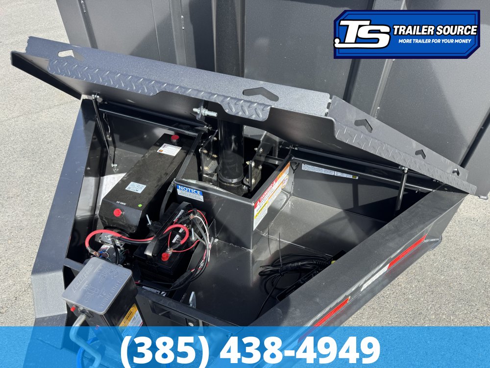 7x14 Diamond C LPT 207 Dump Trailer - 44" Sides - 15.5K GVWR - 14 Ply Tires, Long Arm Tarp