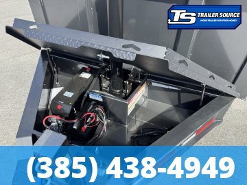 7x14 Diamond C LPT 207 Dump Trailer - 44" Sides - 15.5K GVWR - 14 Ply Tires, Long Arm Tarp