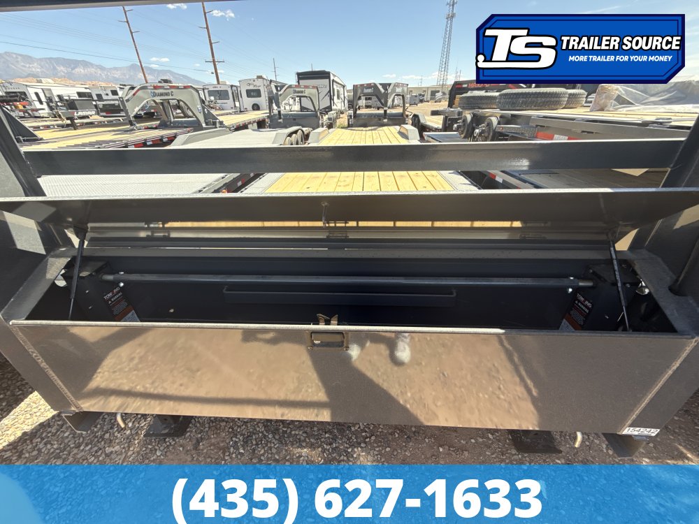 8.5x36 Lamar H8 Gooseneck Wide Body w/ Drive Over Fenders Equipment Trailer - 15.7K GVWR - 14 Ply Tires