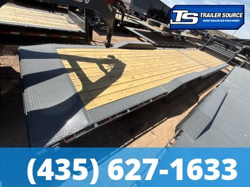 8.5x36 Lamar H8 Gooseneck Wide Body w/ Drive Over Fenders Equipment Trailer - 15.7K GVWR - 14 Ply Tires