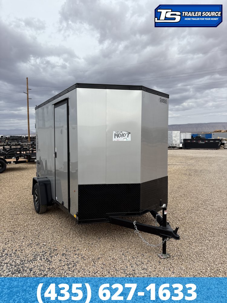 6x10 Cargo Express EX Series DLX Enclosed Cargo Trailer - 6'6" Interior - 3.5K GVWR - 16" Cross Member Upgrade, Black Out Package