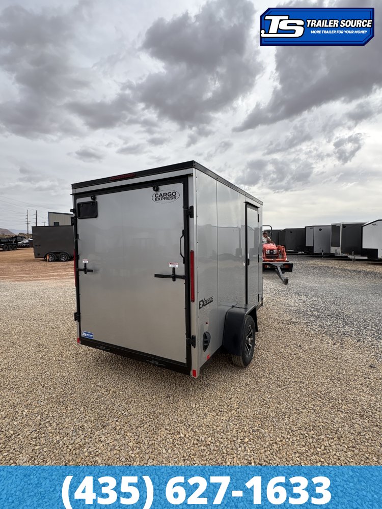 6x10 Cargo Express EX Series DLX Enclosed Cargo Trailer - 6'6" Interior - 3.5K GVWR - 16" Cross Member Upgrade, Black Out Package