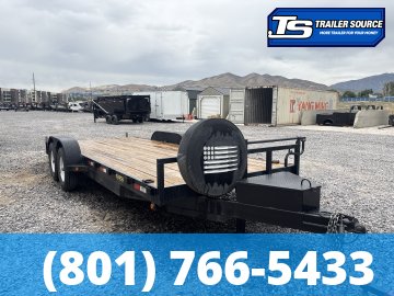 7x16 Big Bubba Utility Flatbed Car Hauler Trailer - 7K GVWR -