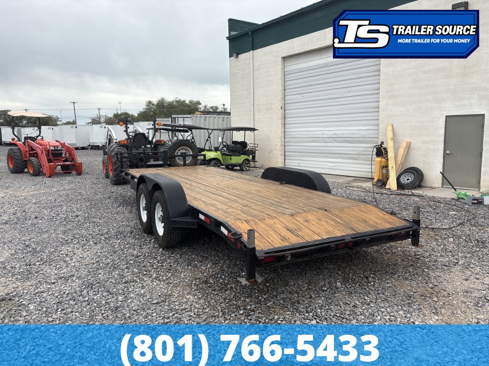 7x16 Big Bubba Utility Flatbed Car Hauler Trailer - 7K GVWR -