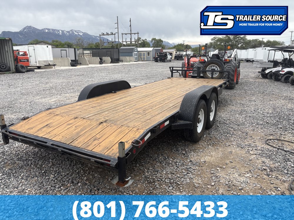 7x16 Big Bubba Utility Flatbed Car Hauler Trailer - 7K GVWR -