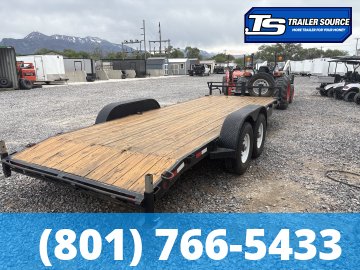 7x16 Big Bubba Utility Flatbed Car Hauler Trailer - 7K GVWR -