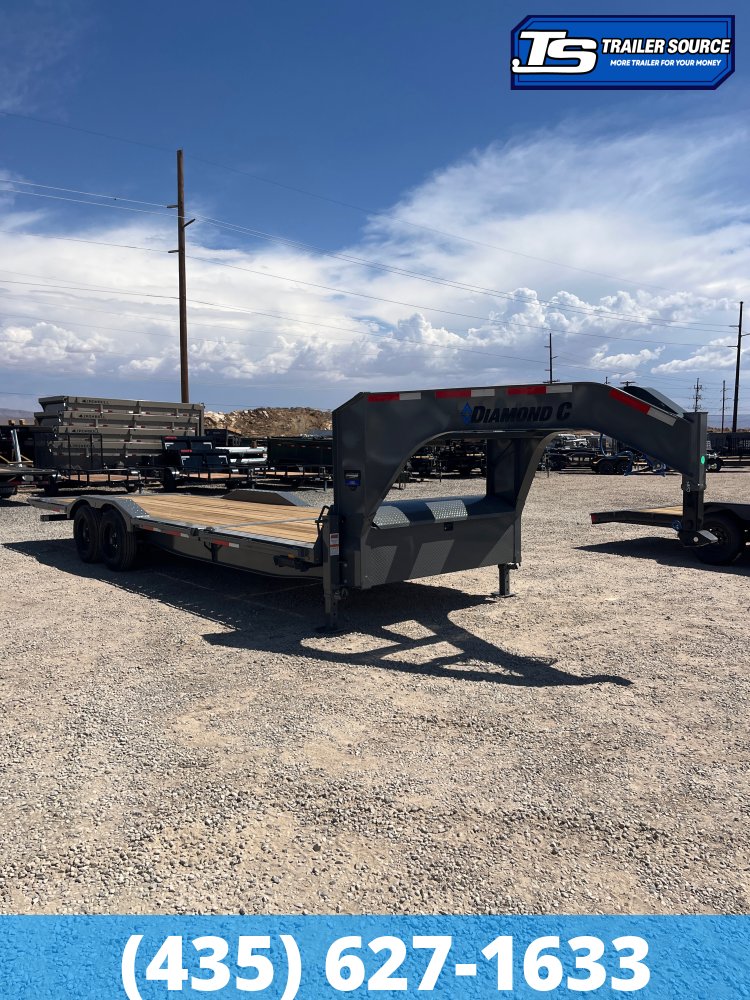 8.5x24 Diamond C HXD 208 Wide Body w/ Drive Over Fenders Tilt Trailer - 18K GVWR - ABS Brakes