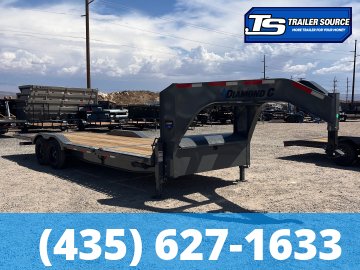 8.5x24 Diamond C HXD 208 Wide Body w/ Drive Over Fenders Tilt Trailer - 18K GVWR - ABS Brakes