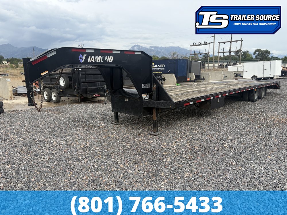 8.5x40 Diamond C FMAX 212 Equipment Trailer - 25.9K GVWR - Hydraulic Jack(s), Max Ramps, Slide Track