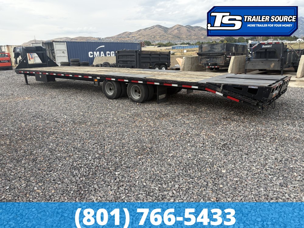 8.5x40 Diamond C FMAX 212 Equipment Trailer - 25.9K GVWR - Hydraulic Jack(s), Max Ramps, Slide Track