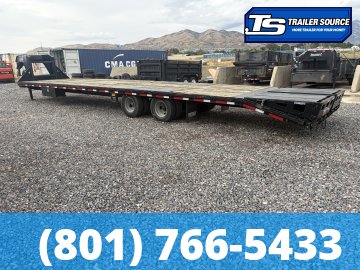 8.5x40 Diamond C FMAX 212 Equipment Trailer - 25.9K GVWR - Hydraulic Jack(s), Max Ramps, Slide Track