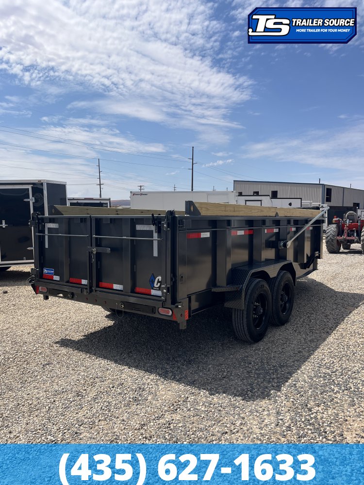 7x16 Diamond C LPT 210 Dump Trailer - 32" Sides - 23K GVWR - 7 Gauge Floor, ABS Brakes, Board Brackets, Hydraulic Jack(s)