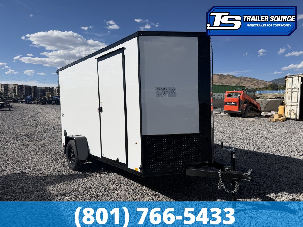 6x12 Look ST DLX Enclosed Cargo Trailer - 6'6" Interior - 3.5K GVWR - .080 PolyCor, Black Out Package, Rear Spoiler w/ Load Lights