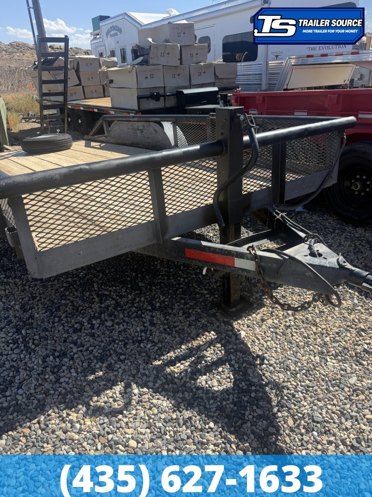 7x18 Texas Bragg CAR HAULER Flatbed Car Hauler Trailer - 10K GVWR - Stand Up Ramps