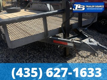 7x18 Texas Bragg CAR HAULER Flatbed Car Hauler Trailer - 10K GVWR - Stand Up Ramps
