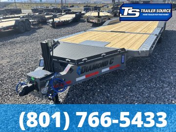 8.5x24 Diamond C HXD 210 Wide Body w/ Drive Over Fenders Tilt Trailer - 23K GVWR - Hydraulic Jack(s)