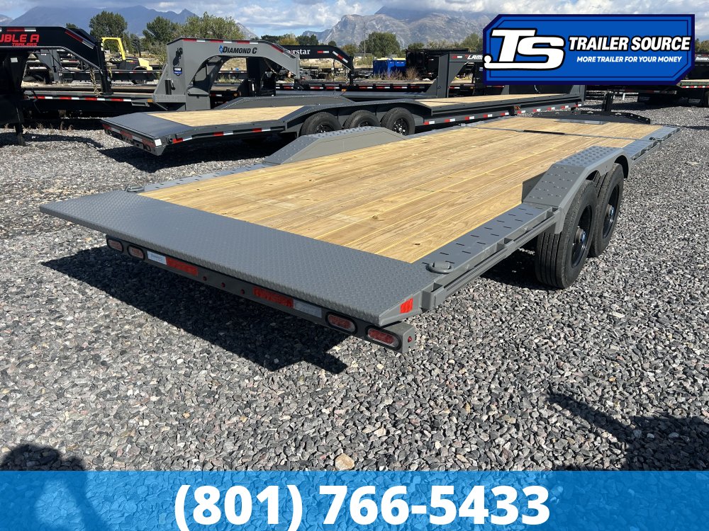 8.5x24 Diamond C HXD 210 Wide Body w/ Drive Over Fenders Tilt Trailer - 23K GVWR - Hydraulic Jack(s)