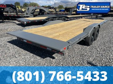 8.5x24 Diamond C HXD 210 Wide Body w/ Drive Over Fenders Tilt Trailer - 23K GVWR - Hydraulic Jack(s)