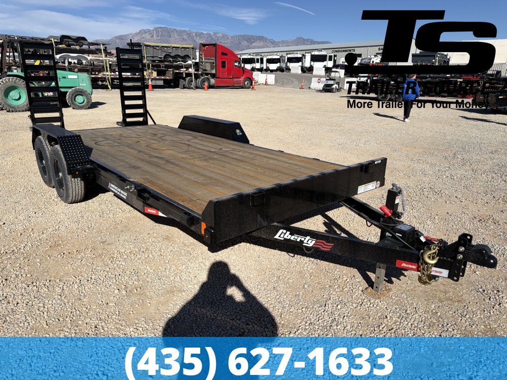 7x18 Liberty LE Channel Flatbed Car Hauler Trailer - 10K GVWR