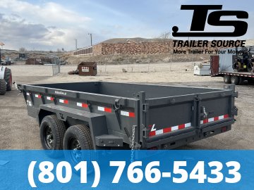 6.5x12 Lamar DM Dump Trailer - 18" Sides - 10K GVWR - Spreader Gate