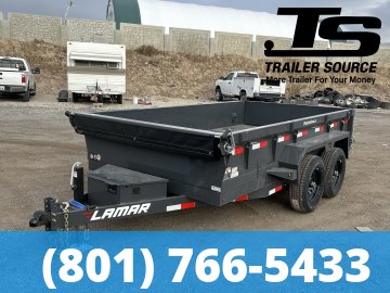 6.5x12 Lamar DM Dump Trailer - 18" Sides - 10K GVWR - Spreader Gate