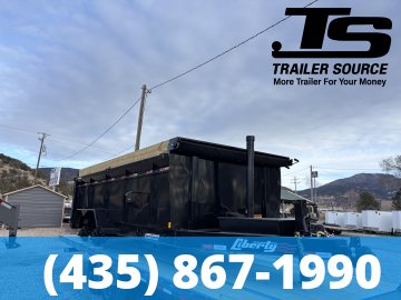 7x16 Liberty LD Dump Trailer - 40" Sides - 15.4K GVWR - Detach and Defend Coupler