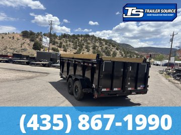 7x16 Liberty LD Dump Trailer - 44" Sides - 15.4K GVWR - 7 Gauge Floor, Board Brackets, Detach and Defend Coupler, Fork Holders, Telescopic