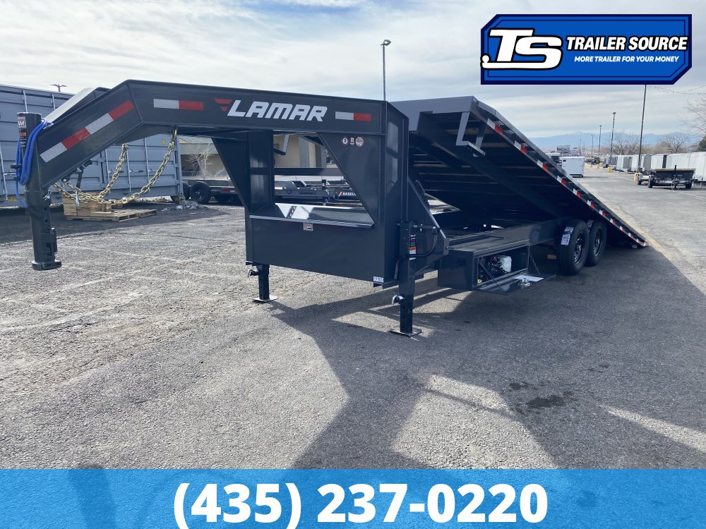 8.5x24 Lamar FA Gooseneck Deckover Tilt