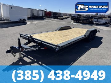 8.5x20 Lamar CC Wide Body w/ Drive Over Fenders Flatbed Car Hauler Trailer - 10K GVWR -