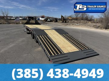 8.5x32 Diamond C FMAX-HDT 210 Gooseneck Hydraulic Dovetail Equipment Trailer - 25K GVWR -