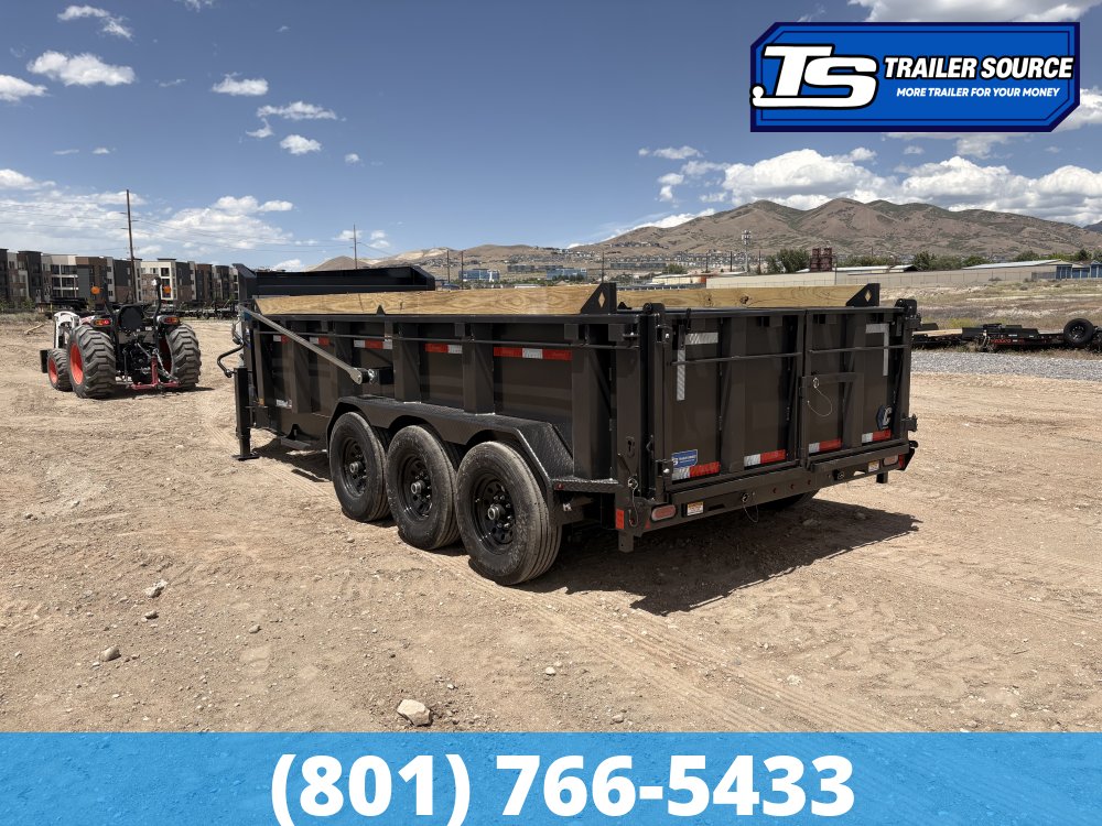 7x16 Diamond C LPT-GN 307 Gooseneck Dump Trailer - 32" Sides - 24K GVWR - 14 Ply Tires, Board Brackets