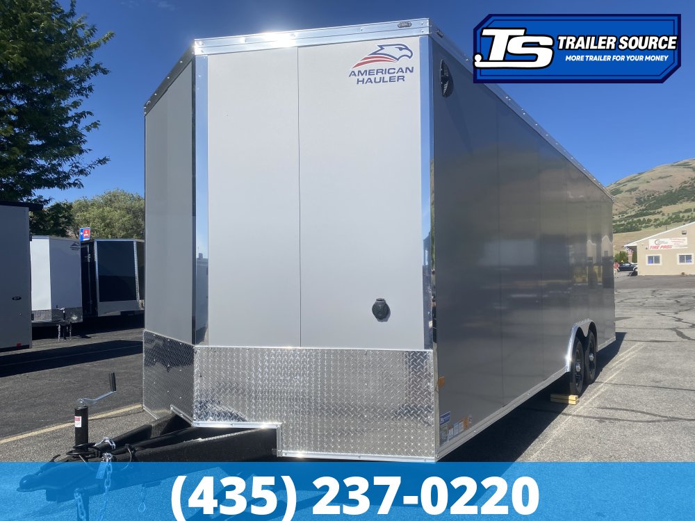 8.5x24 American Hauler Mach Enclosed Car Hauler Trailer - 7'6" Interior - 10K GVWR - .080 PolyCor, Dovetail