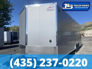 8.5x24 American Hauler Mach Enclosed Car Hauler Trailer - 7'6" Interior - 10K GVWR - .080 PolyCor, Dovetail