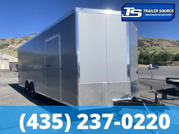 8.5x24 American Hauler Mach Enclosed Car Hauler Trailer - 7'6" Interior - 10K GVWR - .080 PolyCor, Dovetail