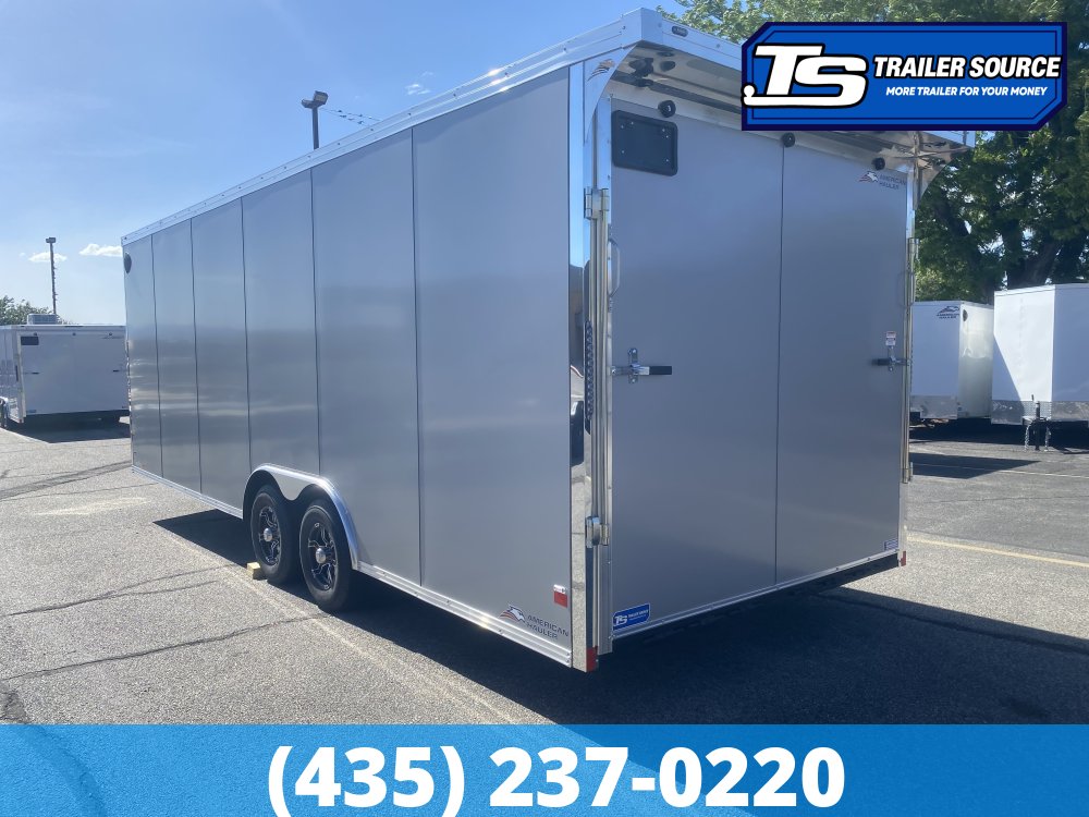 8.5x24 American Hauler Mach Enclosed Car Hauler Trailer - 7'6" Interior - 10K GVWR - .080 PolyCor, Dovetail