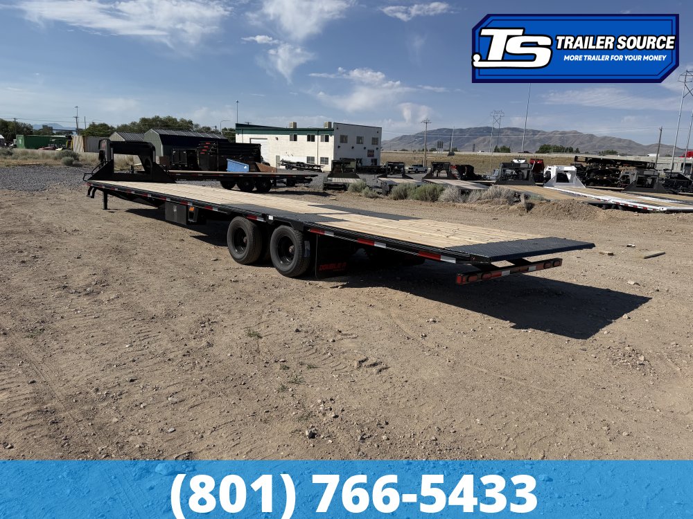 8.5x40 Double A Pro Series GHB Hydraulic Dovetail Gooseneck Equipment Trailer - 25.9K GVWR - Engineered Beam, Engineered Neck, Pierced Frame