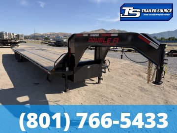 8.5x40 Double A Pro Series GHB Hydraulic Dovetail Gooseneck Equipment Trailer - 25.9K GVWR - Engineered Beam, Engineered Neck, Pierced Frame