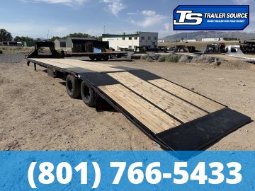 8.5x40 Double A Pro Series GHB Hydraulic Dovetail Gooseneck Equipment Trailer - 25.9K GVWR - Engineered Beam, Engineered Neck, Pierced Frame