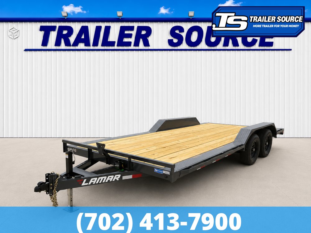 8.5x20 Lamar CC Wide Body w/ Drive Over Fenders Flatbed Car Hauler