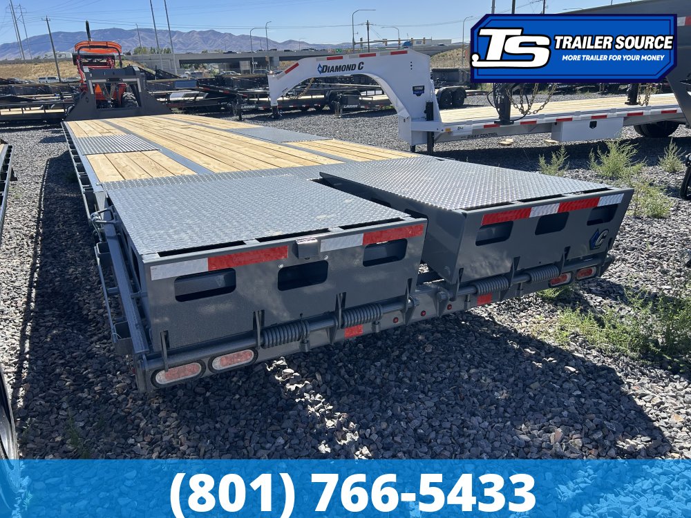 8.5x40 Diamond C FMAX 212 Gooseneck Equipment Trailer - 25.9K GVWR - ABS Brakes, Max Ramps