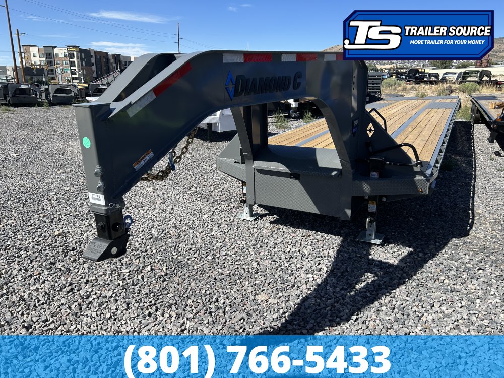 8.5x40 Diamond C FMAX 212 Gooseneck Equipment Trailer - 25.9K GVWR - ABS Brakes, Max Ramps