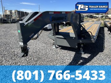 8.5x40 Diamond C FMAX 212 Gooseneck Equipment Trailer - 25.9K GVWR - ABS Brakes, Max Ramps